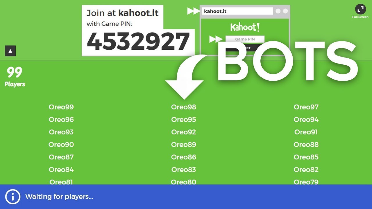 tinychat bot spam kahoot spam